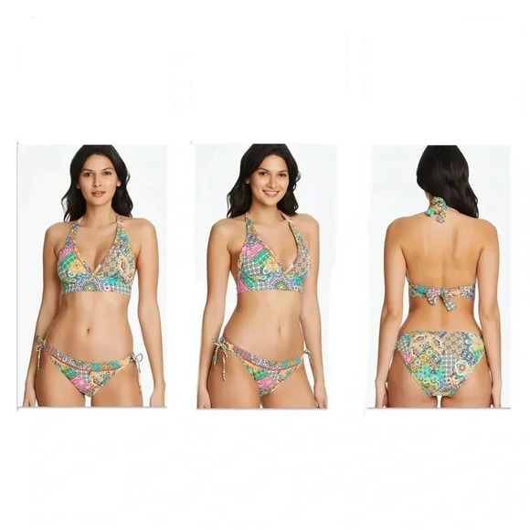 Bleu Rod Beattie Seriously Sunny Halter Top and Bottom - Picture 1 of 13